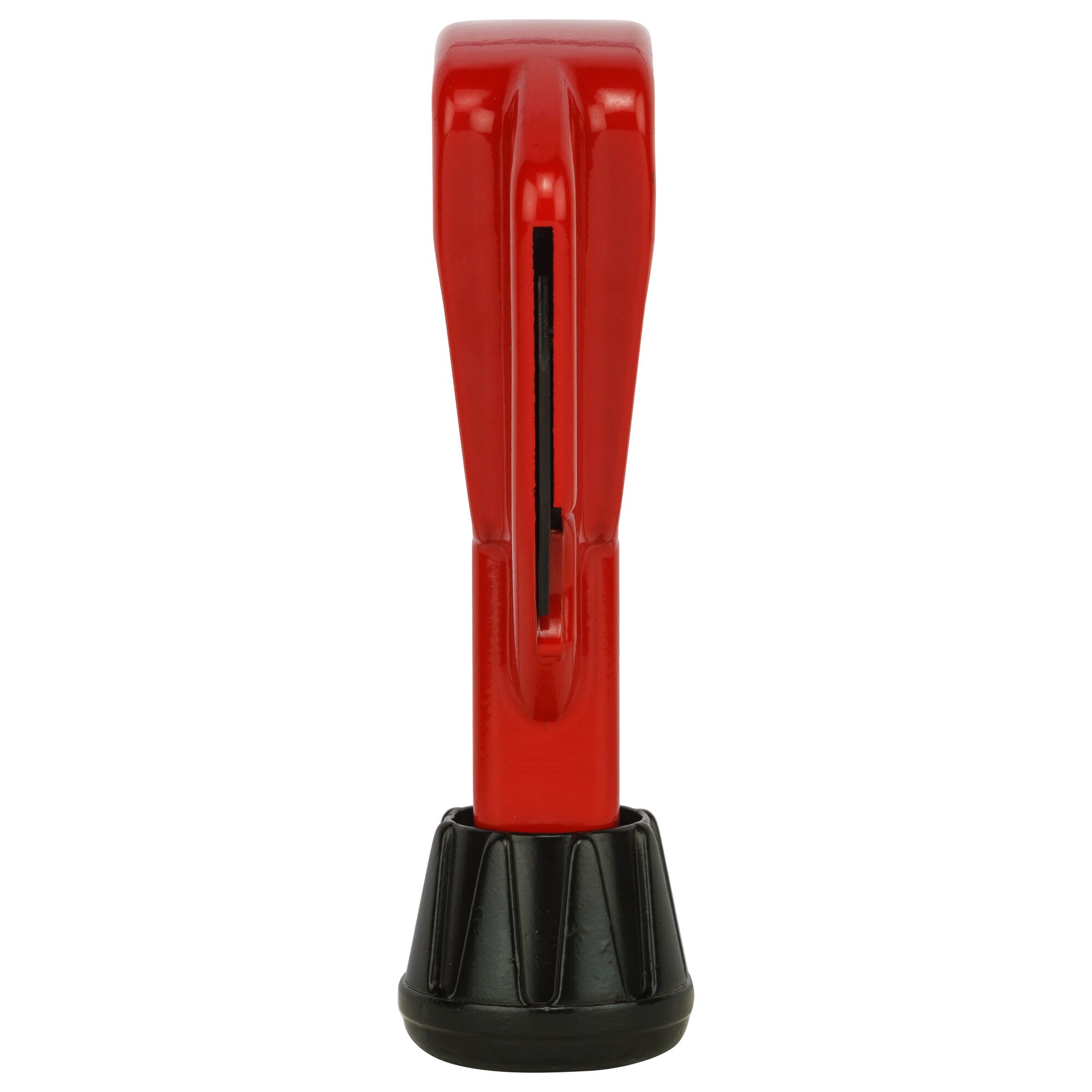 STANLEY 93-021-22 red and black plastic tool handle, front angle, photography product category.