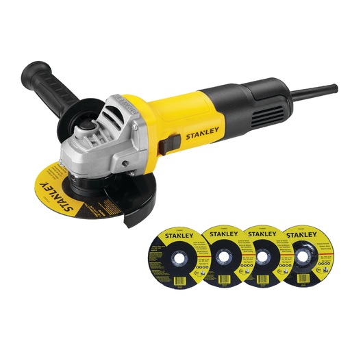750W 100MM Slim Angle Grinder With Discs