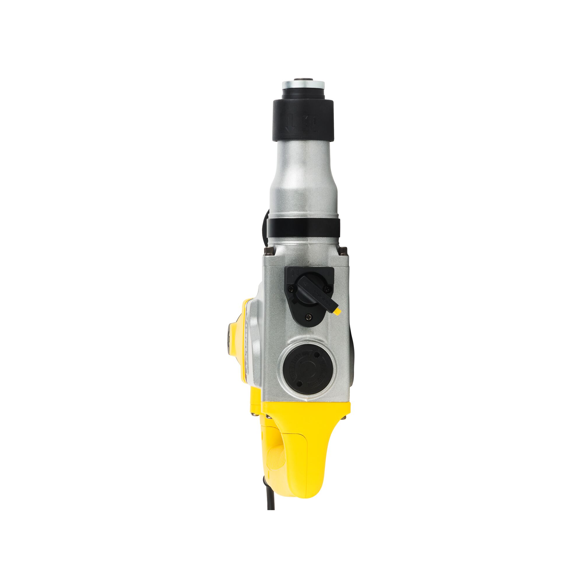 STANLEY STHR272KS rotary hammer front view with yellow and silver body on white background.