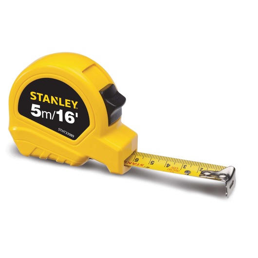 STANLEY SHORT TAPE RULES 5M/16' X 19MM