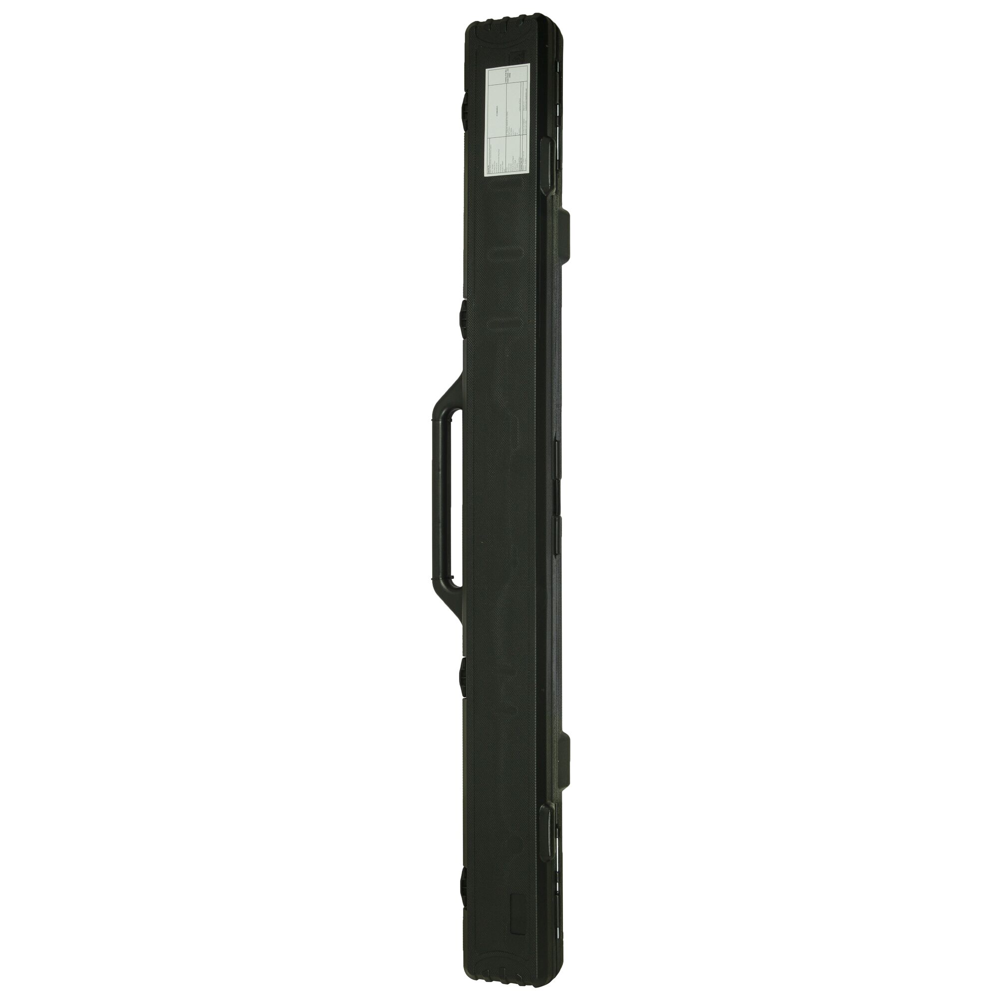 STANLEY STMT73592-8 black hard case for level, side angle, with handle and label, photography product.