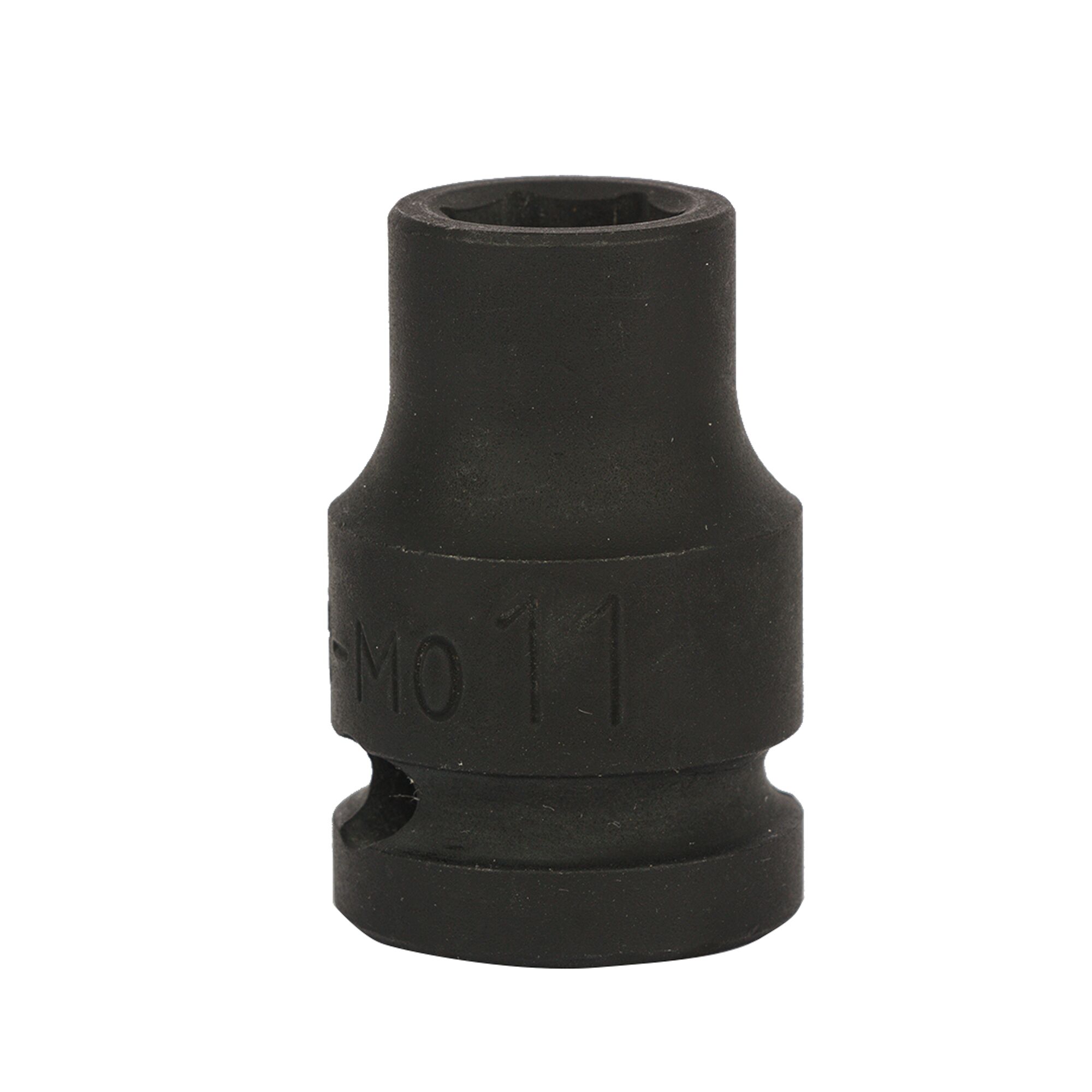 STANLEY STMT89438-8B black impact socket, front angle, photography