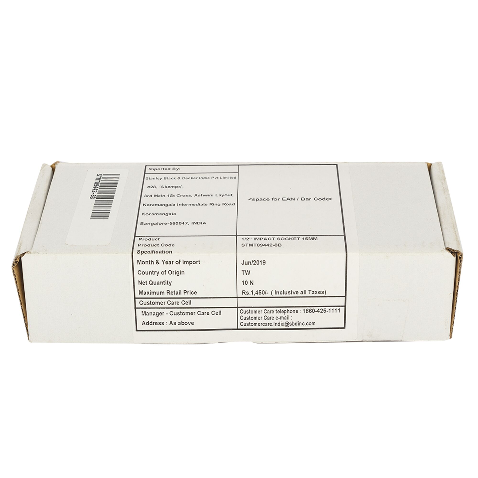 STANLEY STMT89442-8B box with product details, photographed from front on white background.