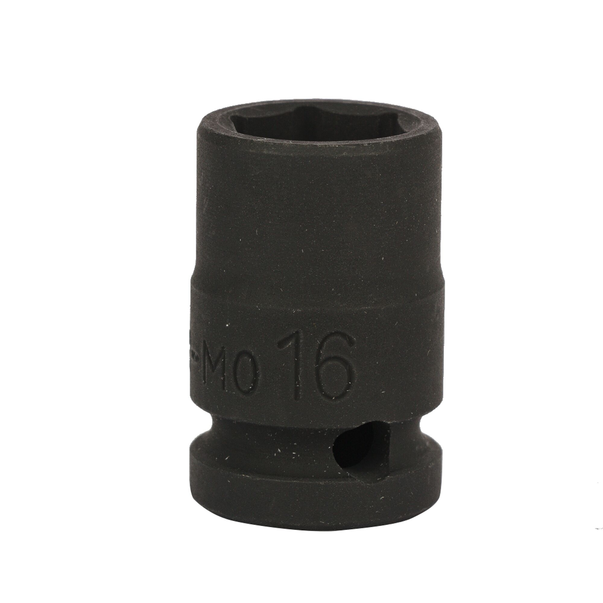 STANLEY STMT89443-8B black impact socket photography, front angle on white background.