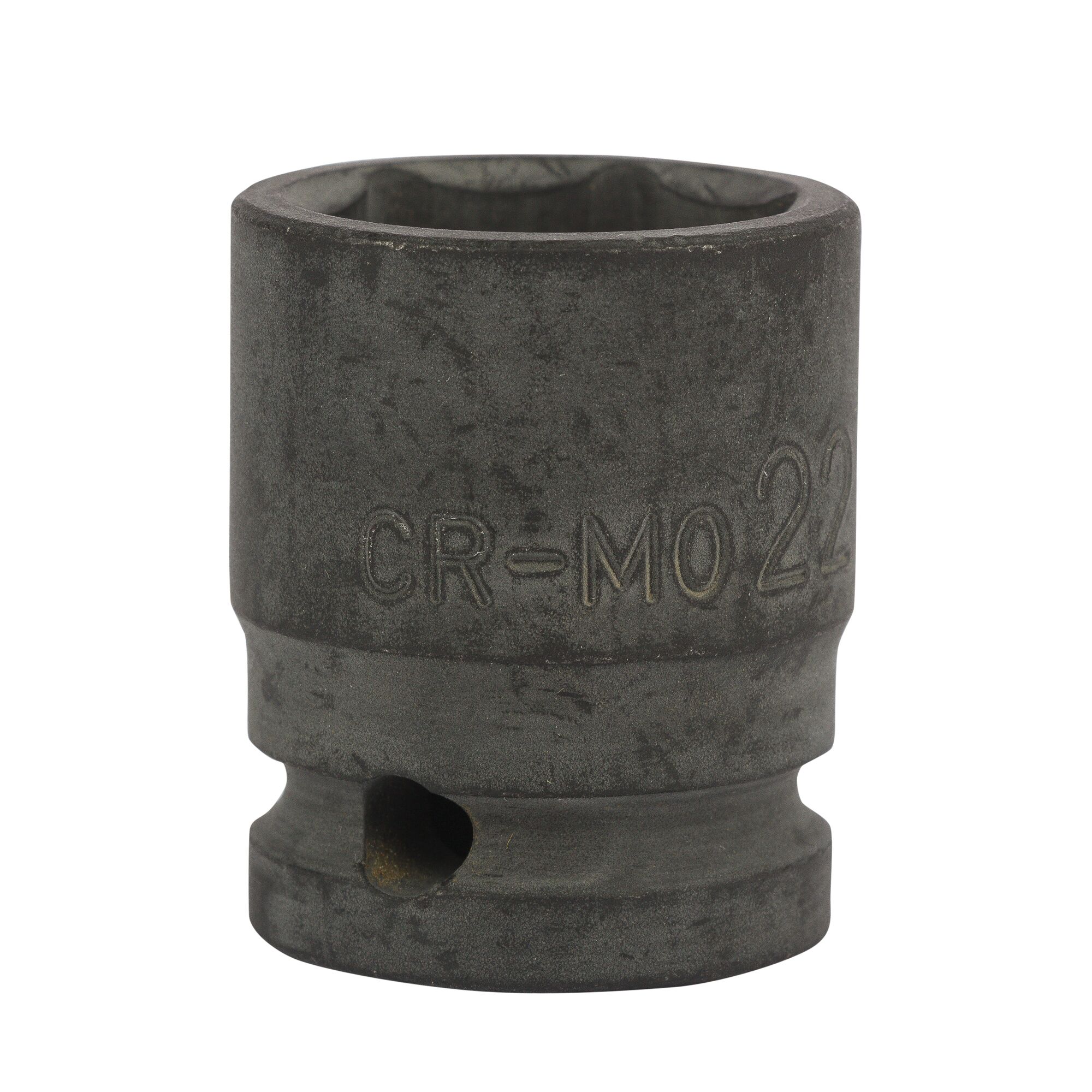 STANLEY STMT89449-8B black impact socket, 22mm, close-up on white background