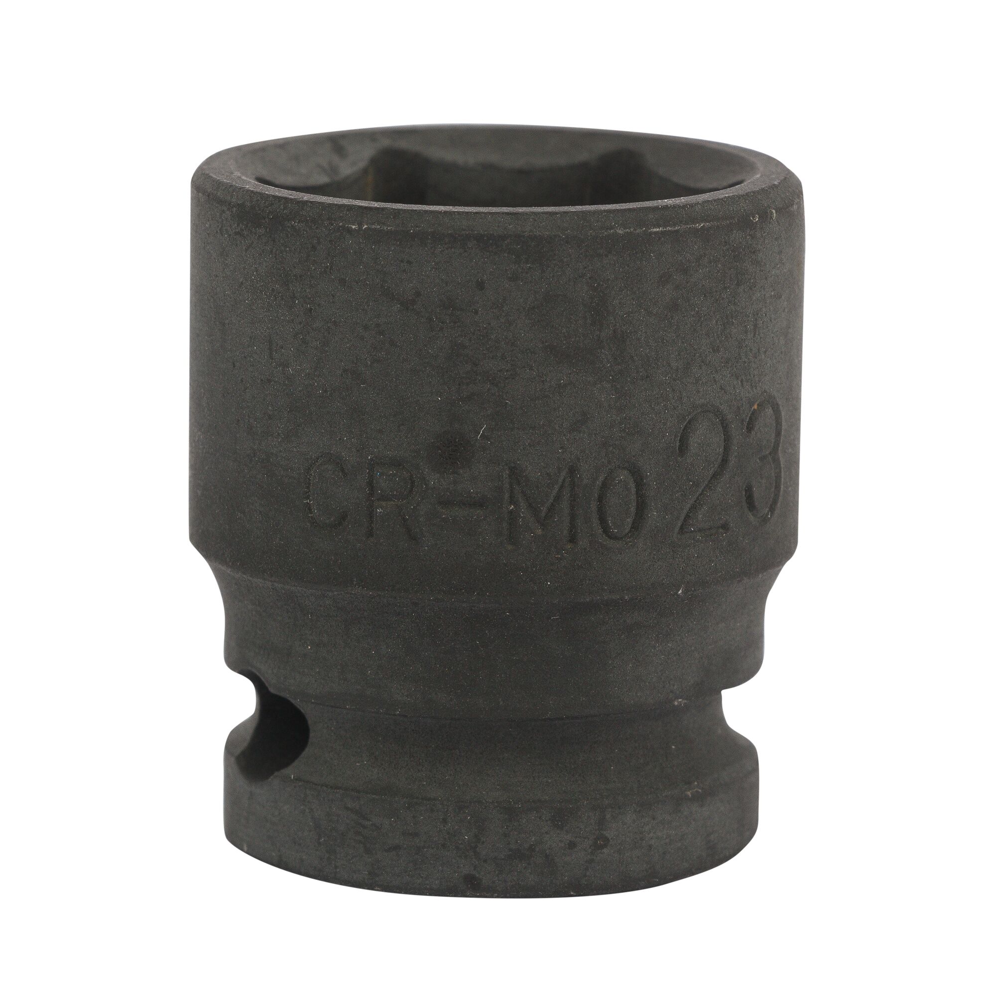 STANLEY STMT89450-8B black impact socket, photography category, front angle on white background
