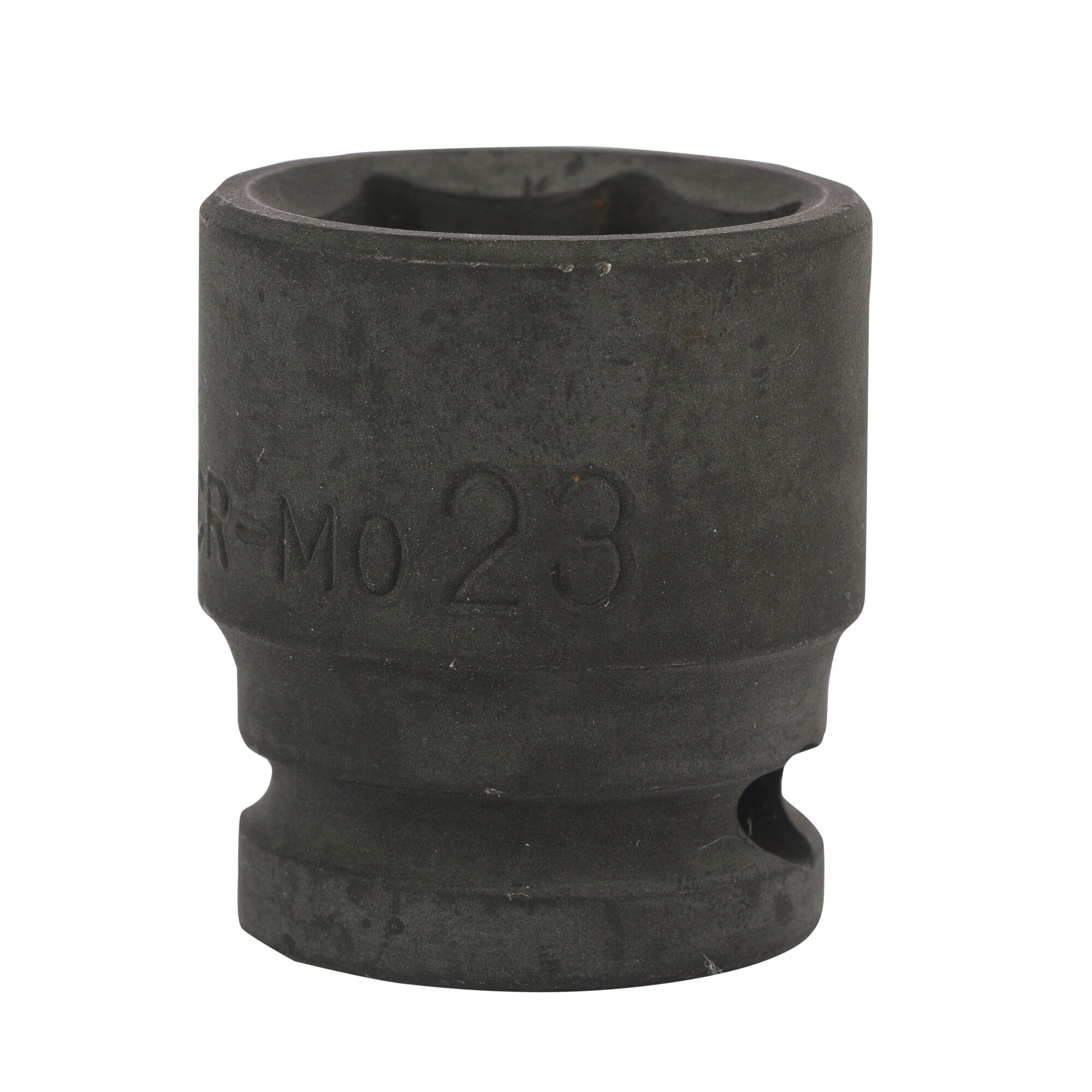 STANLEY STMT89450-8B black 23mm impact socket, product close-up on white background.