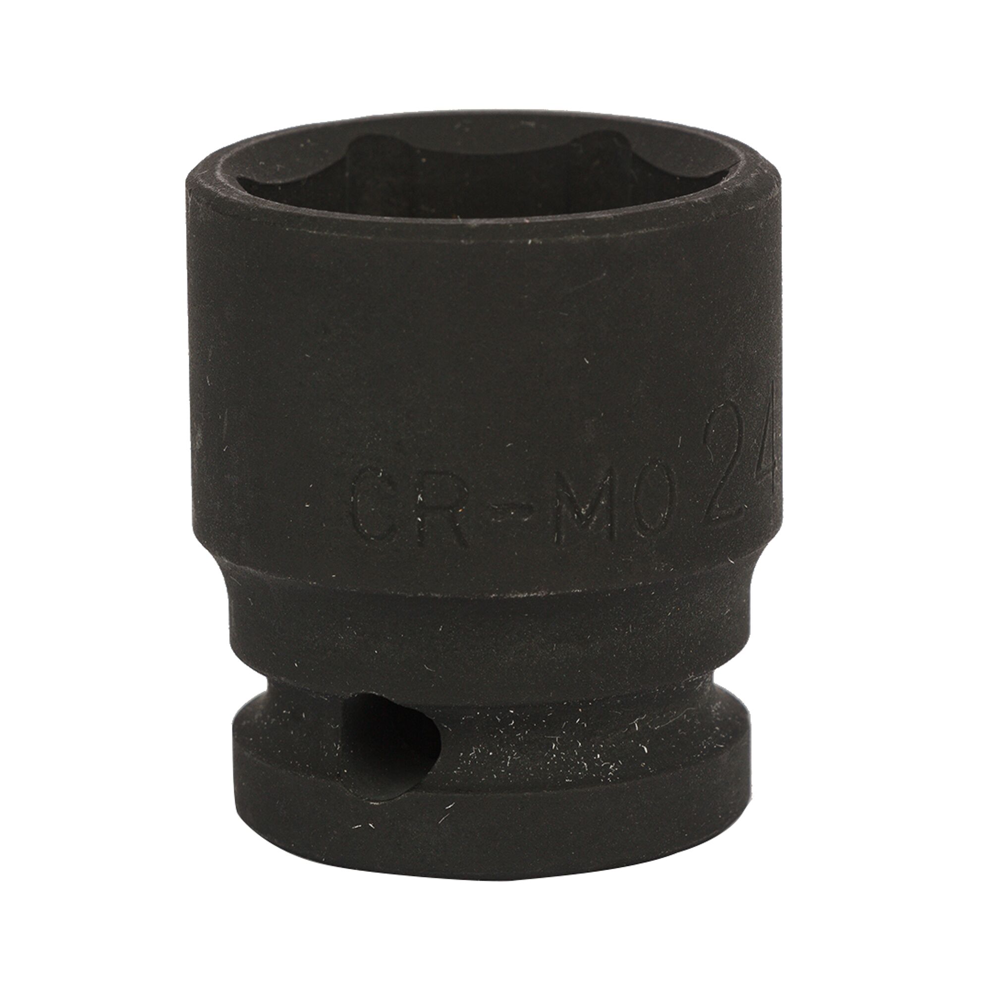 STANLEY STMT89451-8B black impact socket, photography of front angle on white background