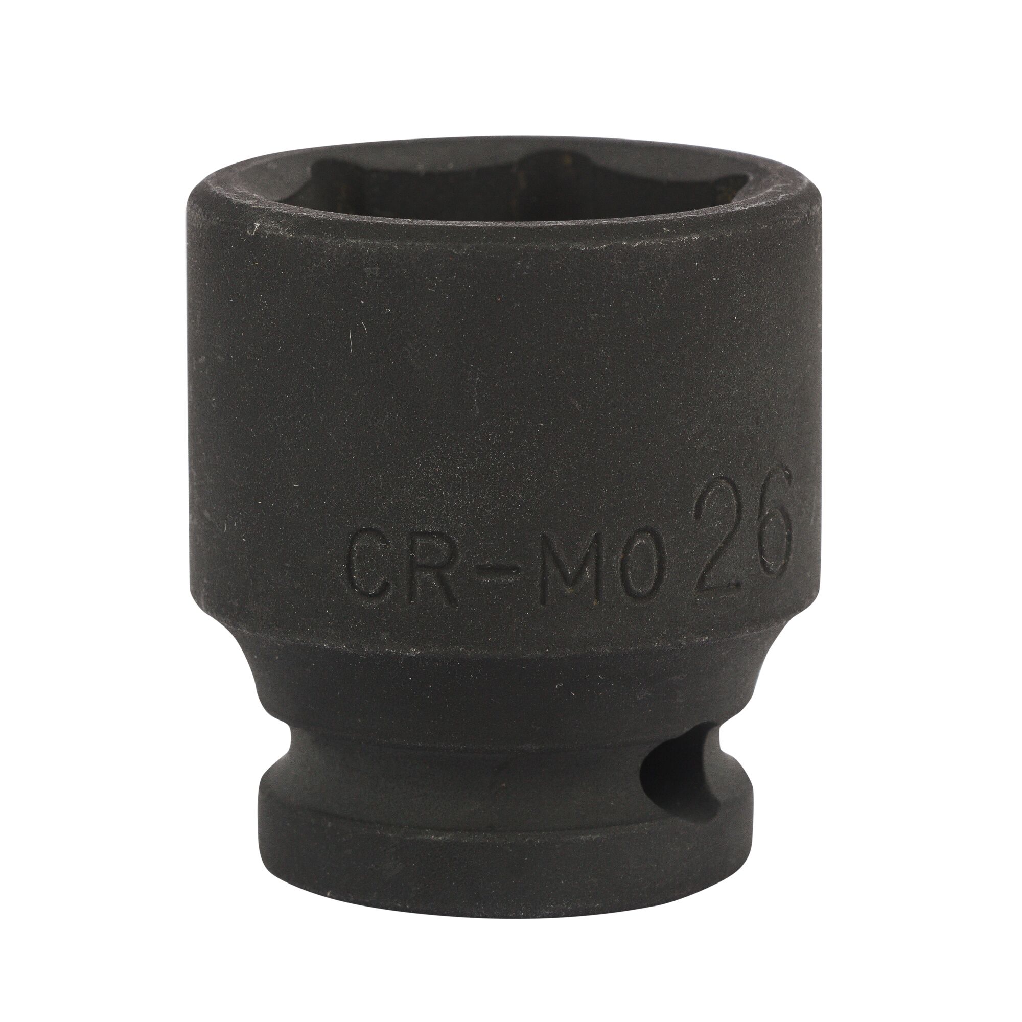 STANLEY STMT89453-8B black impact socket, front angle, photography, single piece