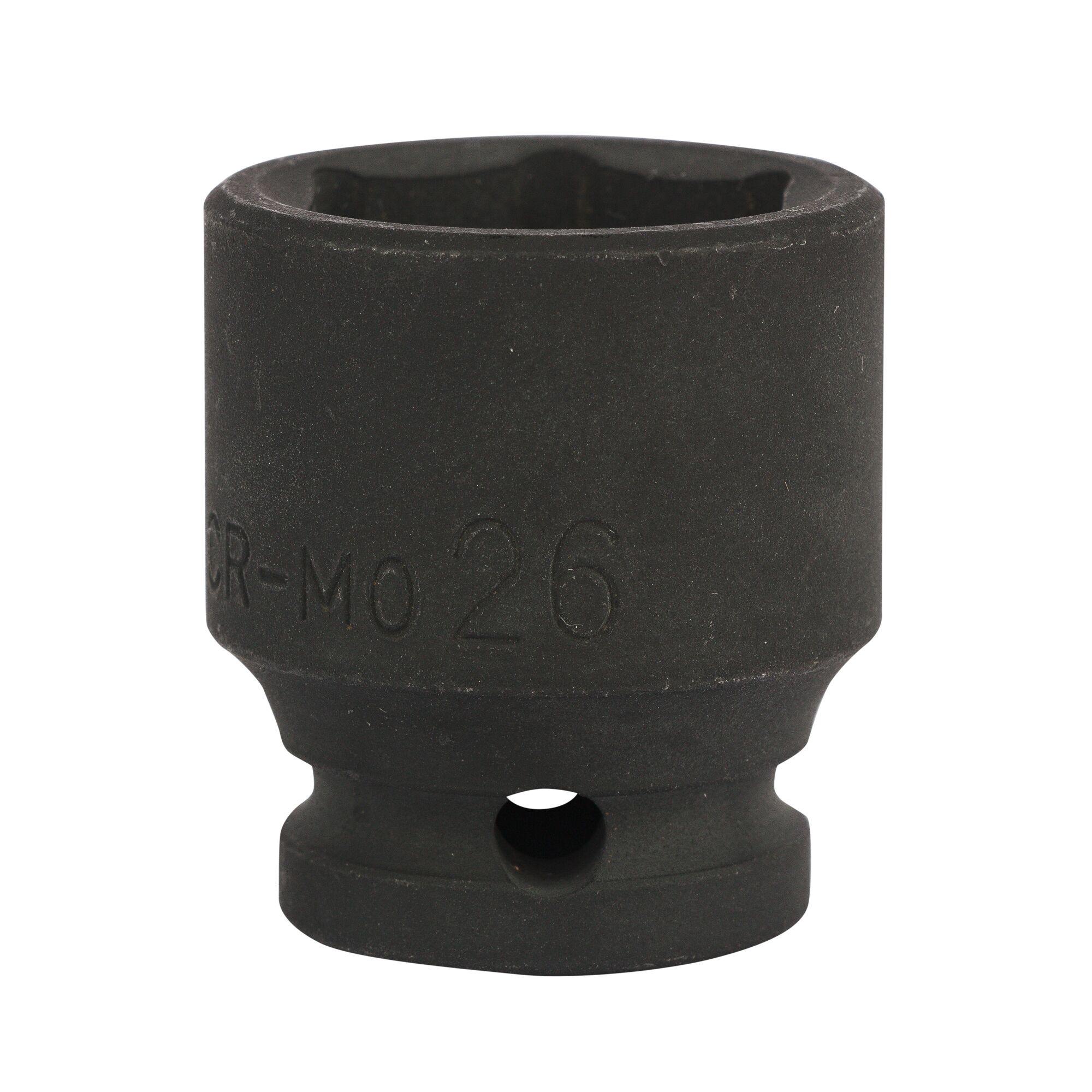 STANLEY STMT89453-8B black impact socket, front angle, product photography