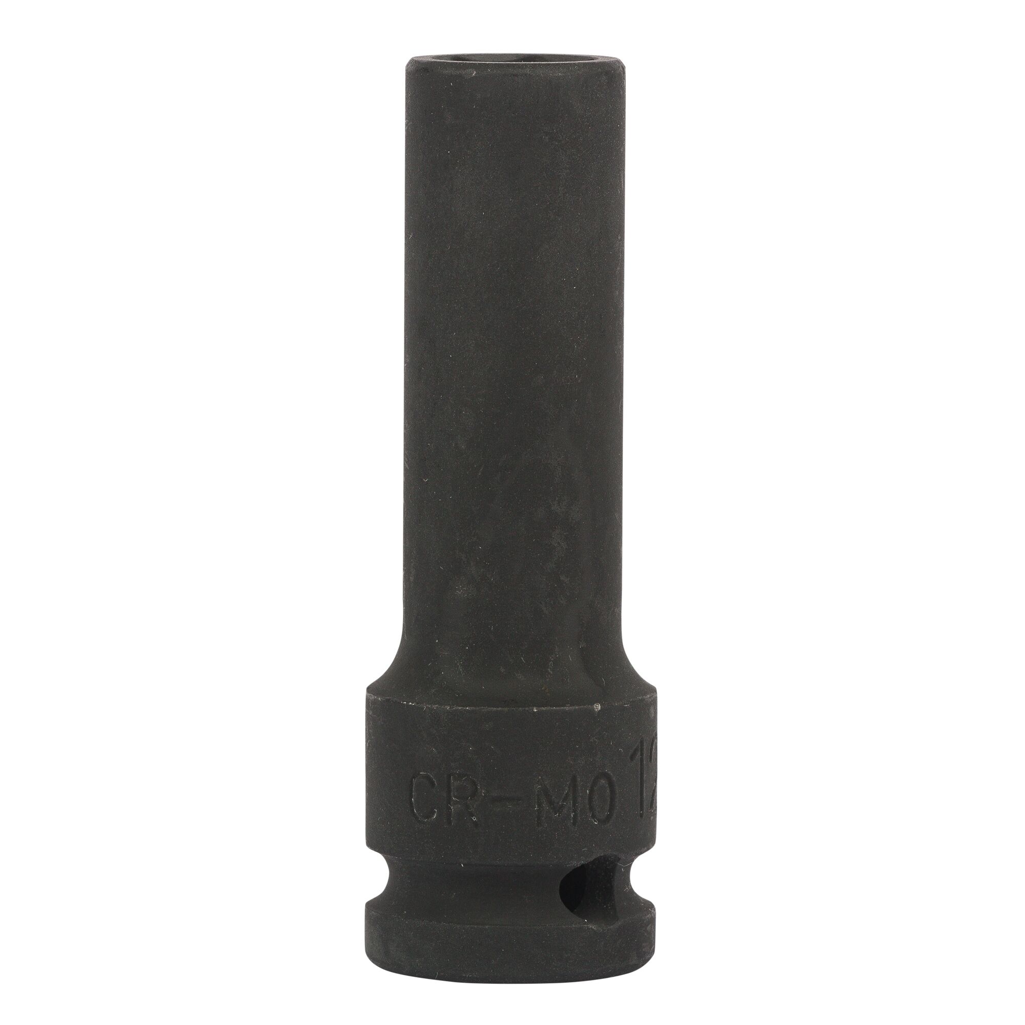 STANLEY STMT91379-8B black deep impact socket, front angle, tool photography