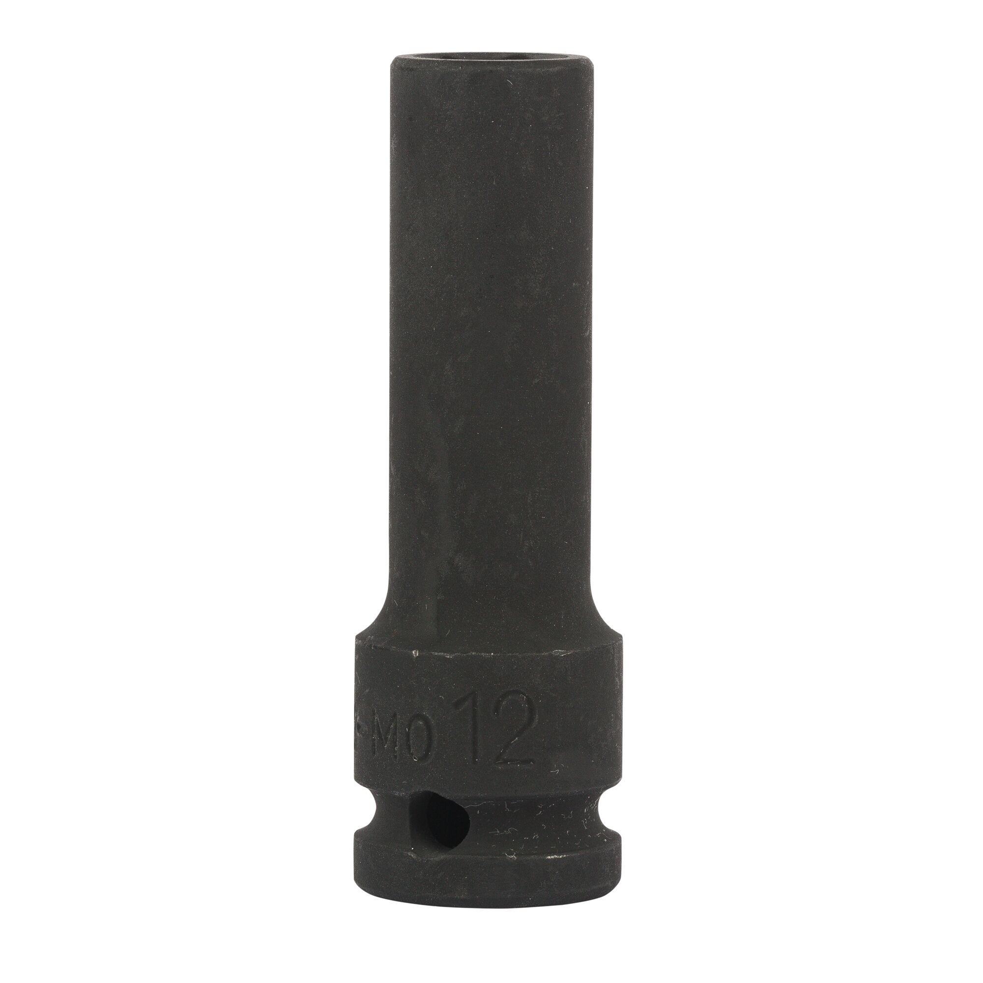STANLEY STMT91379-8B black deep impact socket, front angle, tool photography