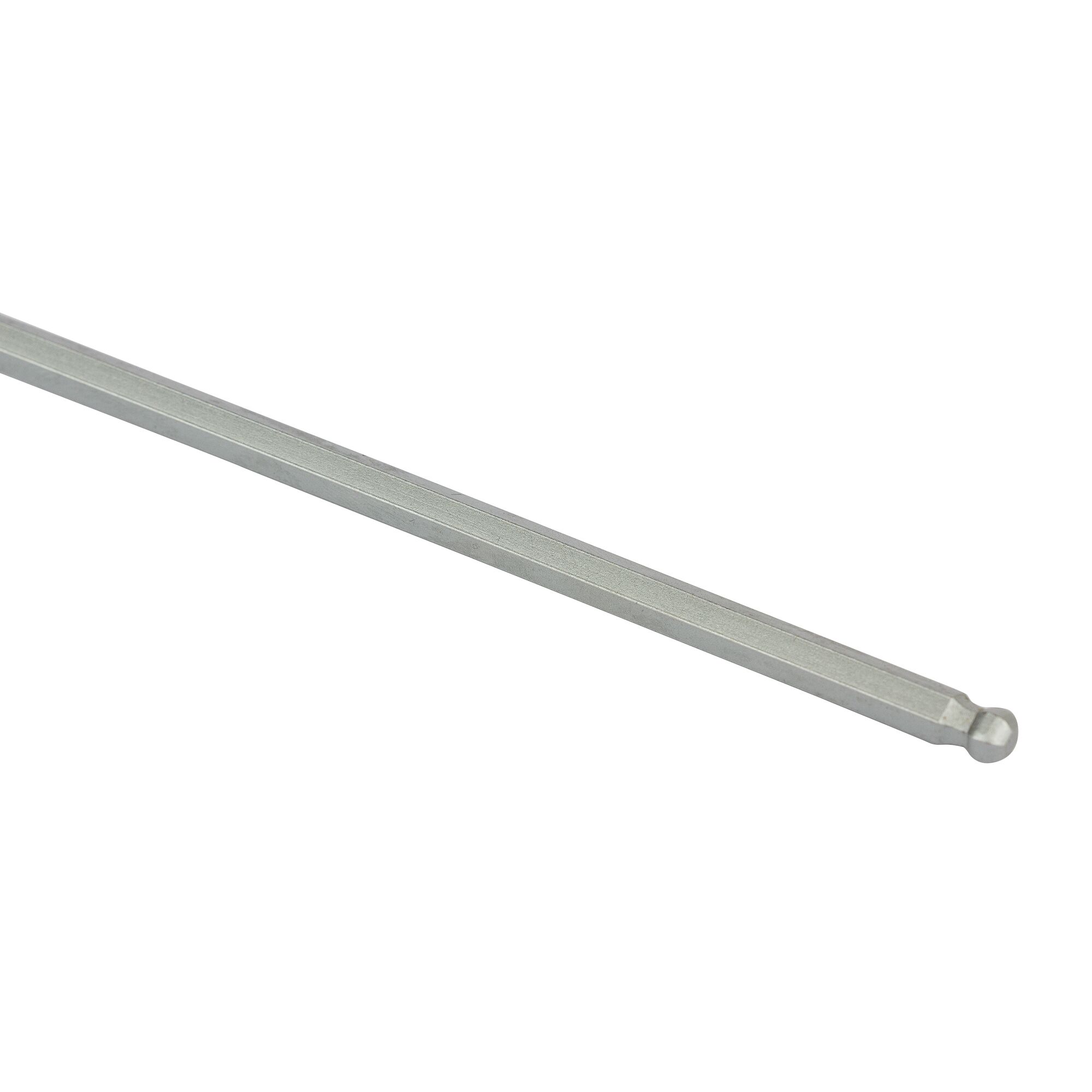 A close-up image of a silver hex key or Allen wrench with a ball end, shown against a white background.