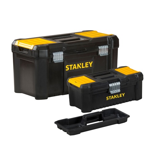 STANLEY®Essential Tool Box with Metal Latches 2 pc. 12.5 in. and 19 in.